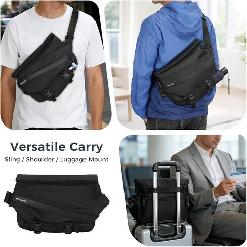 Electronics Organizer Sling Bag for Men & Women, Waterproof Tech Crossbody Bag for 13" Laptop & 11" Pad in Saudi Arabia