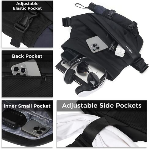 Electronics Organizer Sling Bag for Men & Women, Waterproof Tech Crossbody Bag for 13" Laptop & 11" Pad in Saudi Arabia