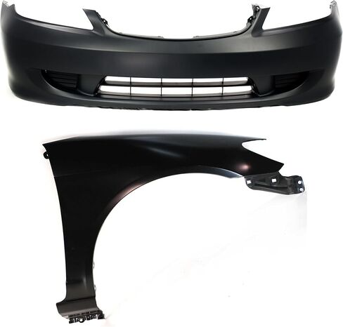Garage-Pro Bumper Cover KIT Compatible with Honda Civic 2004-2005 Primed Front in Kuwait