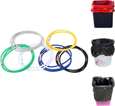 TIESOME 6 Pack Trash Can Rubber Bands, Heavy Duty Elastic Trash Bag Holder For 13-30 Gallon Bins, High Elasticity Garbage Can Bands To Keep Bags In Place in Kuwait
