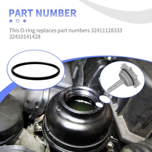 2-Pack 32411128333 Power Steering Reservoir Cap Seal | O-Ring Fit for BMW & Mini Cooper E36 E46 E90 E60 E38 E39 | 42mm ID x 2mm CS in Saudi Arabia