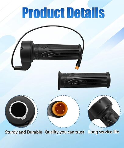 Full Twist Throttle Grip for Qlife Racer/Racer 27.5/Racer Fat Tire/Spark/Cityone ST/SO/2.0/Trike, Waterproof E-Bike Throttle Handle Controller, Easy Install in Saudi Arabia