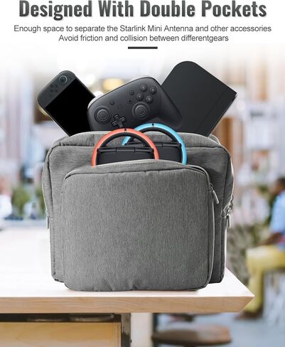 Starlink Mini Case, Starlink Mini Travel Case, Shockproof and Stress-Resistant Starlink Mini Case with Water-Resistant, Dustproof Fabric and Customizable Interior Compartments (black) in Saudi Arabia
