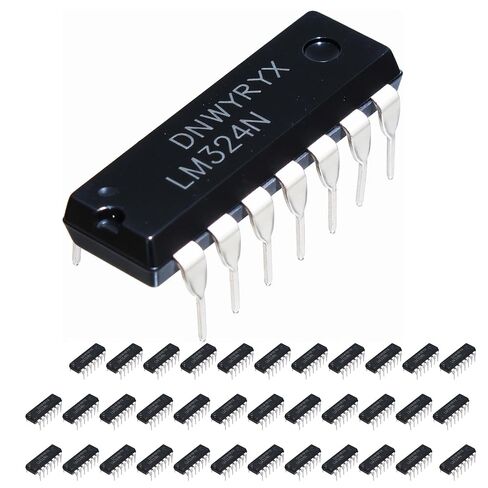 VIBICCK LM324 LM324N LM324 Quad Om-Amp DIP-14 Quadruple Operational Amplifier 14-Pin IC(Pack of 35pcs) in Saudi Arabia