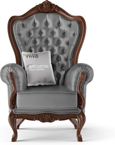 VViViD Grey Weatherproof Faux Leather Finish Marine Vinyl Fabric (50ft x 54") in Kuwait
