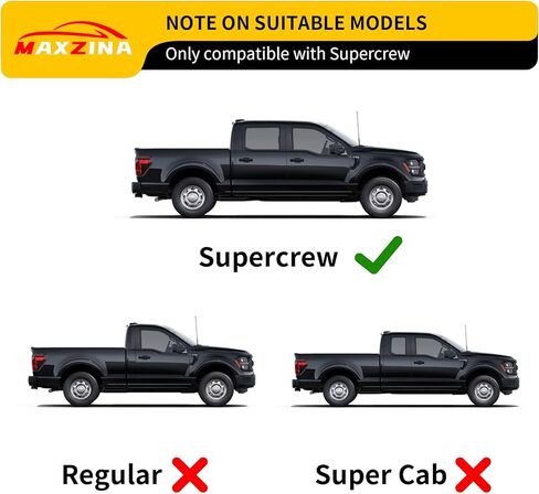 Running Boards Compatible with 2015-2025 Ford F150 Rock Rail Side Steps Supercrew Cab 4 Full-Size Doors Running Boards Side Drop Step Aluminum Alloy Pedals for 2024 F-150 Accessories (Silver) in Kuwait
