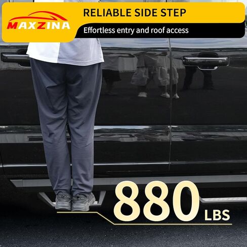 Running Boards Compatible with 2015-2025 Ford F150 Rock Rail Side Steps Supercrew Cab 4 Full-Size Doors Running Boards Side Drop Step Aluminum Alloy Pedals for 2024 F-150 Accessories (Silver) in Kuwait