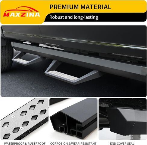 Running Boards Compatible with 2015-2025 Ford F150 Rock Rail Side Steps Supercrew Cab 4 Full-Size Doors Running Boards Side Drop Step Aluminum Alloy Pedals for 2024 F-150 Accessories (Silver) in Kuwait