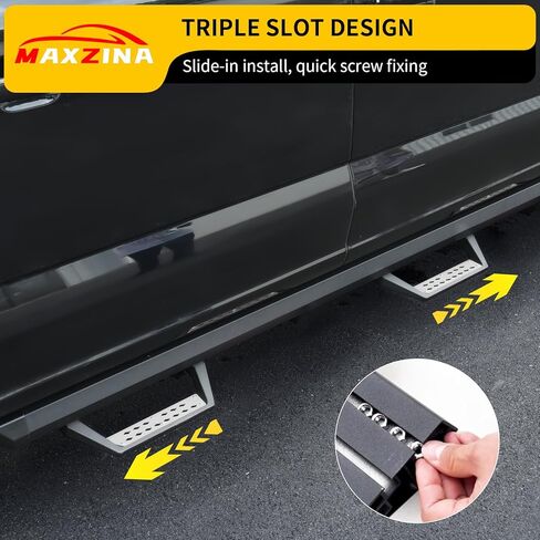 Running Boards Compatible with 2015-2025 Ford F150 Rock Rail Side Steps Supercrew Cab 4 Full-Size Doors Running Boards Side Drop Step Aluminum Alloy Pedals for 2024 F-150 Accessories (Silver) in Kuwait