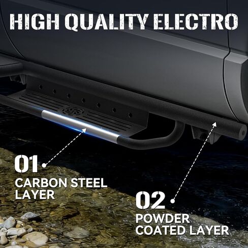 Running Boards Compatible with 2002-2008 Ram 1500, 2003-2009 Ram 2500 3500 Quad Cab, 500LBS Load Capacity Side Steps Heavy-Duty Steel Nerf Bars Bolt-on Step Plates Rock Sliders Rail in Saudi Arabia