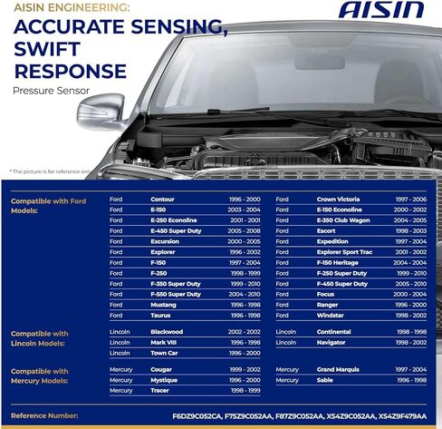 AISIN ما بعد البيع PRSFD-00215 مستشعر ضغط خزان الوقود - متوافق مع Ford F-150 F-250 Explorer Focus Mustang Taurus Expedition E-150 F-350 F-450 F-550 Super Duty in Kuwait