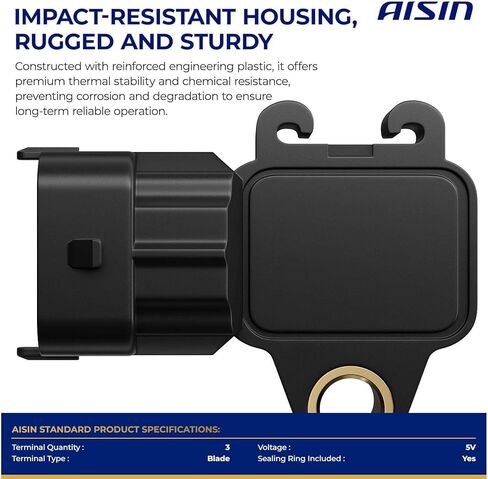 AISIN ما بعد البيع PRSFD-00215 مستشعر ضغط خزان الوقود - متوافق مع Ford F-150 F-250 Explorer Focus Mustang Taurus Expedition E-150 F-350 F-450 F-550 Super Duty in Kuwait