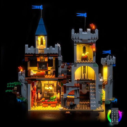Upgraded Led Light Kit Compatible with LEGO Medieval Horse Knight Castle Building Set, Lights Decoration Compatible with LEGO 31168 (Model Not Included) in Kuwait