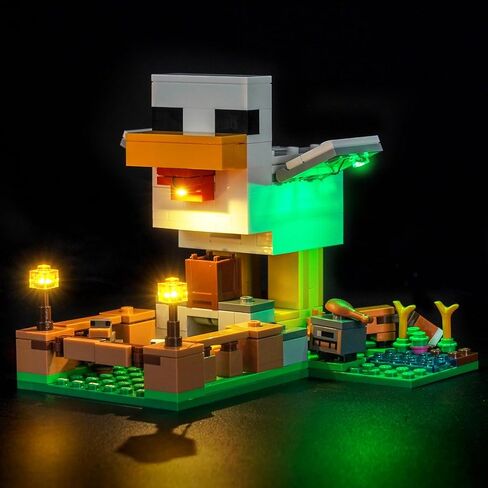 طقم إضاءة مخصص من LocoLee متوافق مع مزرعة الدجاج Lego 21585 - لا يوجد نموذج فعلي فقط، ملحقات إضاءة LED متوافقة مع Lego 21585 in Kuwait