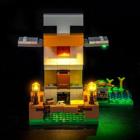 طقم إضاءة مخصص من LocoLee متوافق مع مزرعة الدجاج Lego 21585 - لا يوجد نموذج فعلي فقط، ملحقات إضاءة LED متوافقة مع Lego 21585 in Kuwait