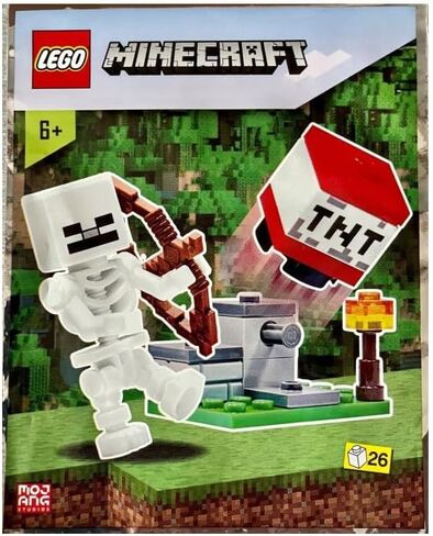 Lego Minecraft Paper & Foil Pack: TNT Launcher & Skeleton by Lego in Kuwait