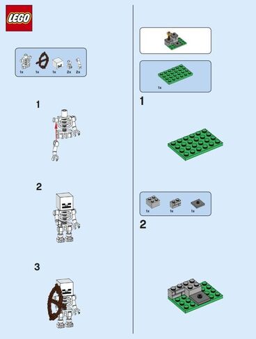 Lego Minecraft Paper & Foil Pack: TNT Launcher & Skeleton by Lego in Kuwait