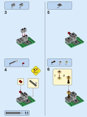 Lego Minecraft Paper & Foil Pack: TNT Launcher & Skeleton by Lego in Kuwait