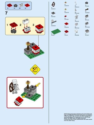 Lego Minecraft Paper & Foil Pack: TNT Launcher & Skeleton by Lego in Kuwait