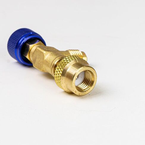 Elitech صمام الأمان صمام شحن المبردات النحاس صمام الأمان السائل ل R134a R22 R407 R404 1/4in Male1/4in أنثى مكيف الهواء المنوع in Kuwait