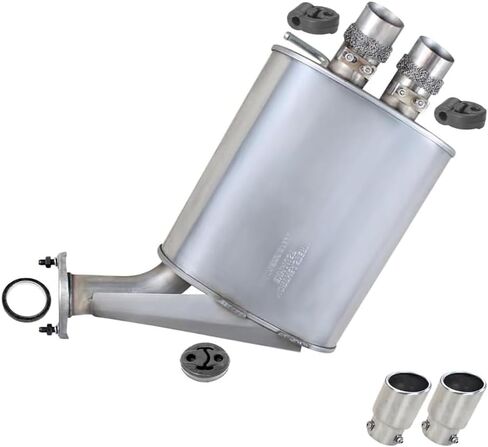 كاتم صوت العادم ونصائح متوافقة مع 2003-2004 إنفينيتي G35 3.5L | ستانلس ستيل | العادم الشمالي الشرقي | تتضمن مجموعة حشية وشماعات ومسامير مجانية | قطع غيار السيارات in Kuwait
