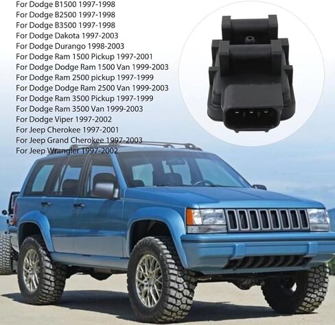 مستشعر خريطة ضغط الهواء المطلق المنوع المنوع لسيارة دودج رام 1500 بيك اب 1997-2001، يستبدل GEGT7610-133، MAP88، MS37، 225-91030، 22591030، 145-617، 213-2191، EC1688، 7610-133، 7610133 in Kuwait