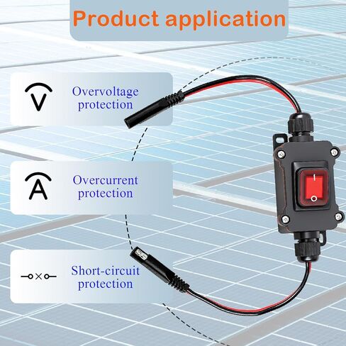 DC 12V Inline Toggle Switch -12AWG SAE to SAE Cable Power with On/Off, Quick Connect/Disconnect Red Light Button for Motorcycle, RV, Camp Trailer & Solar Panel Devices in Saudi Arabia