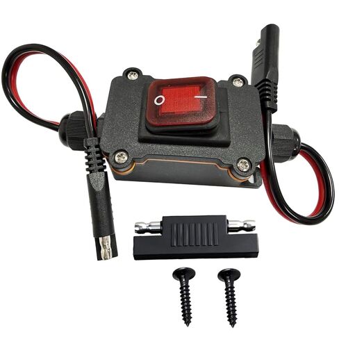 DC 12V Inline Toggle Switch -12AWG SAE to SAE Cable Power with On/Off, Quick Connect/Disconnect Red Light Button for Motorcycle, RV, Camp Trailer & Solar Panel Devices in Saudi Arabia