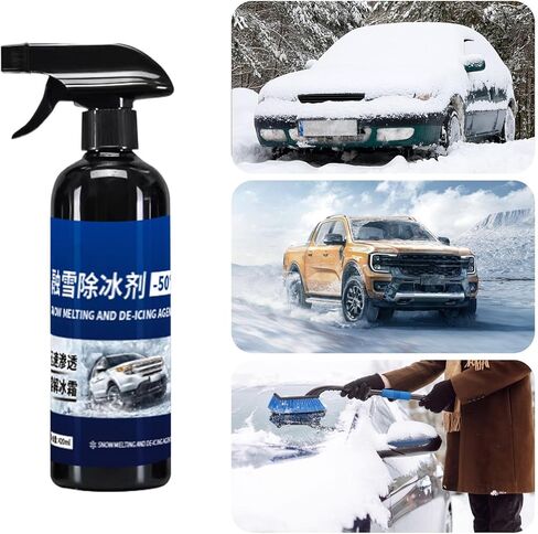 Deicer for Car Windshield - 420ml Long-Lasting Snow Melting - Snow Cleaner for Car | for Winter Window Frost Refrigerator Freezer Outside Outdoor in Kuwait