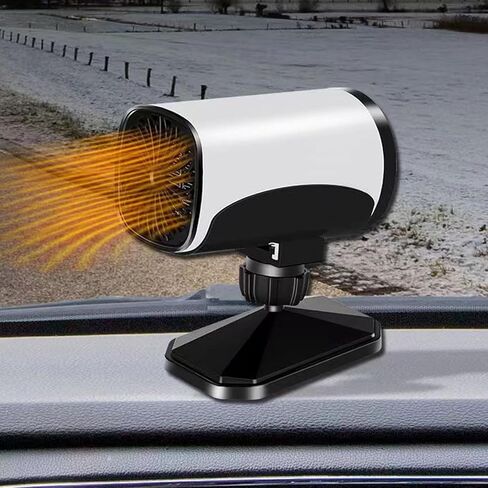 12V/24V Car Windshield Defroster & Heater, Compact Heating Cooling Fan for Quick Defogging, Adhesive Mount for Trucks & Vehicles in Kuwait