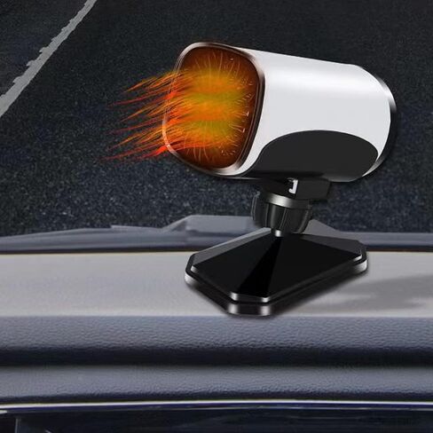 12V/24V Car Windshield Defroster & Heater, Compact Heating Cooling Fan for Quick Defogging, Adhesive Mount for Trucks & Vehicles in Kuwait