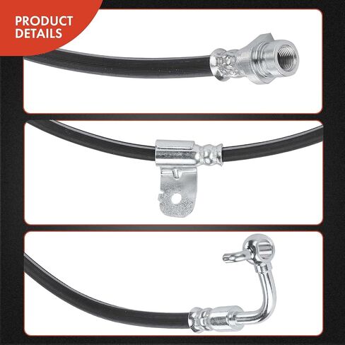 A-Premium Front Driver Brake Hydraulic Hose Compatible with Select Hyundai Models - Genesis 2009 2008 2010 2011 3.8L - Replace# 587323M100, 587313M100 in Kuwait
