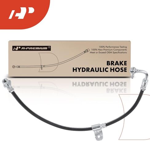 A-Premium Front Driver Brake Hydraulic Hose Compatible with Select Hyundai Models - Genesis 2009 2008 2010 2011 3.8L - Replace# 587323M100, 587313M100 in Kuwait