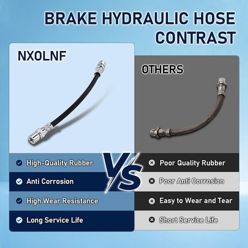 Brake Hose - 1 Piece Front Left Right Brake Hydraulic Hose Assembly for Chrysler 200 2.4L 2015 2016 2017, for Chrysler 200 3.6L 2015 2016 2017, for Dodge Dart 1.4L 2014 2015 2016 in Kuwait