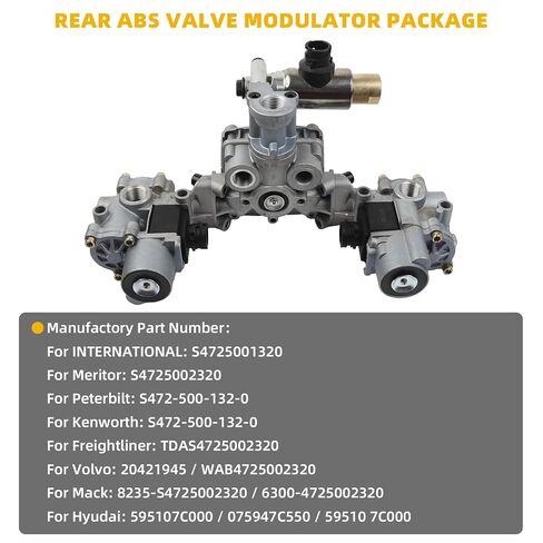 Boomotor Rear ABS Relay Valve Modulator Package Compatible with Wabco Replace# 4725001320 4725002320 in Kuwait