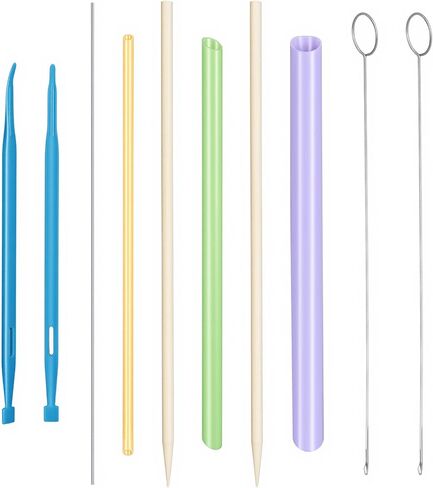 10PCS Tube Turner Sewing Tool Set, Point Loop Turner Needle Threader for Sewing Drawstring DIY Crafting, Multifunctional Fabric Turning Essentials & Must Haves in Kuwait