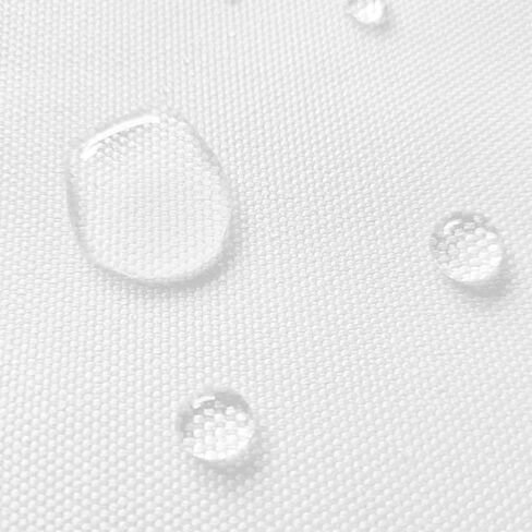 Waterproof Canvas Fabric by The Yard 58" W 600D Upholstery Polyester Material Indoor Outdoor Water Resistant Fabric for Chair Cushion Furniture Cover Sewing DIY Cloth, 1 Yard White in Saudi Arabia