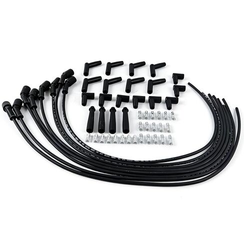 DVPARTS 5ft Universal Spark Plug Wire Set LS LT Remote Coil Spiral Core Straight 90 135 Boots 551083 Compatible with LS1 LS2 LS3 LS6 LM4 LM7 LQ4 LQ9 LY6 LC9 LH8 LMG L99 in Kuwait