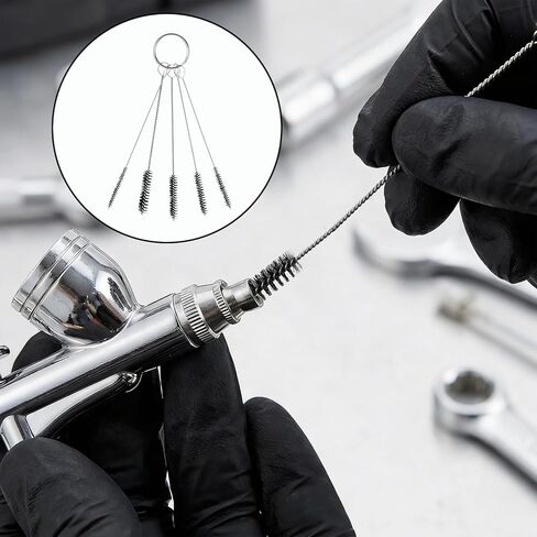 Carburetor Cleaning Kit Includes 7 Nylon Brushes, 23 Needles, 1 Single-Head Brush, 4 Cleaning Hooks, 1 Hexagonal Wrench, 1PC Scraper for Motorcycle ATV Chainsaw Welding Machine Small Engine in Kuwait