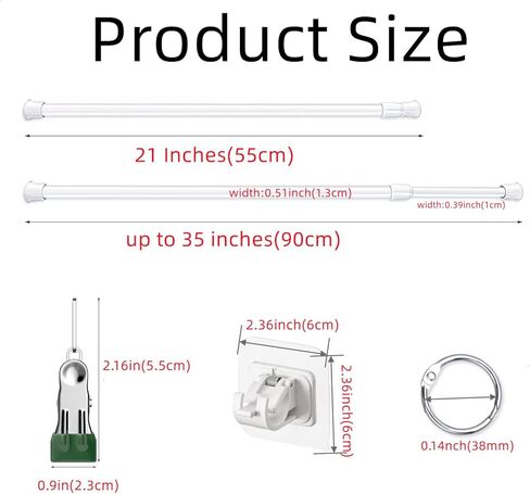 Adjustable Flip Calendar Holder Set, 21-35 Inches Classroom Flip Calendar Chart Rod with 10PCS Loose Leaf Rings Binder Rings and 10PCS Colorful Clips, Calendar Date Cards Holder in Saudi Arabia