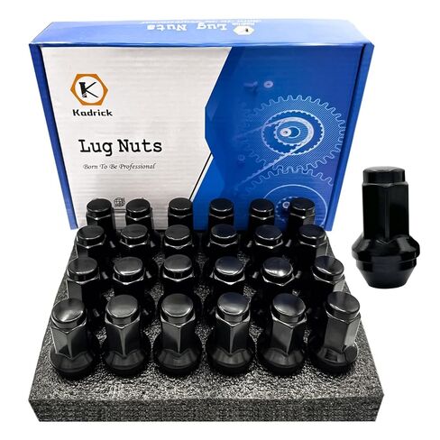Kadrick 24PCS M14x1.5 Black Lug Nuts for Ford F-150 & Expedition 2015–2024, One-Piece Solid Design, Optimized for Smooth Installation & Removal in Saudi Arabia