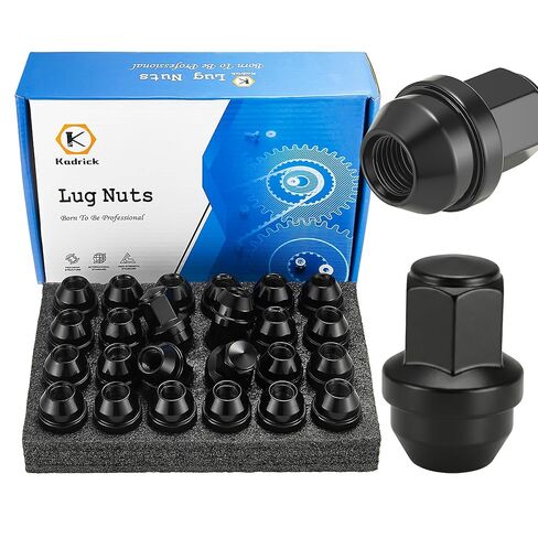 Kadrick 24PCS M14x1.5 Black Lug Nuts for Ford F-150 & Expedition 2015–2024, One-Piece Solid Design, Optimized for Smooth Installation & Removal in Saudi Arabia