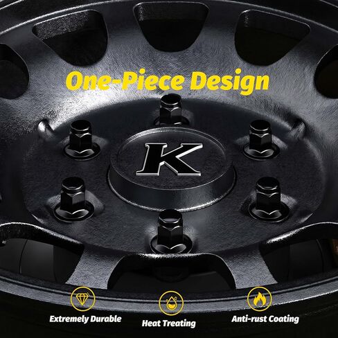 Kadrick 24PCS M14x1.5 Black Lug Nuts for Ford F-150 & Expedition 2015–2024, One-Piece Solid Design, Optimized for Smooth Installation & Removal in Saudi Arabia