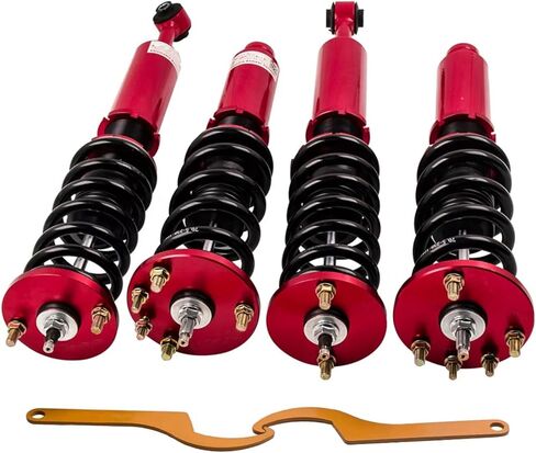 متوافق مع Acura لـ TL 1999-2003 لـ CL 2001-2003 قطع غيار السيارات 24 طريقة المثبط Adj. مجموعات ممتص الصدمات كويلوفر كويلوفر لامتصاص الصدمات الربيعي (أصفر) in Kuwait