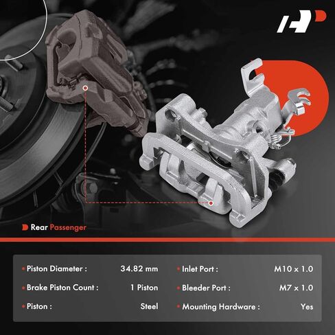 A-Premium Disc Brake Caliper Assembly with Bracket Compatible with Mazda 6 2003 2004 2005 - Rear Right Passenger Side in Kuwait