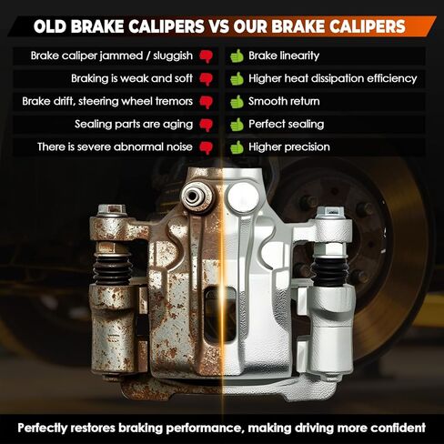 19B6390 19B6391 Pair Rear Brake Calipers with Bracket Compatible with Tucson 2010-2015 S-portage 2011-2016 582302S000 583112SA00 in Kuwait