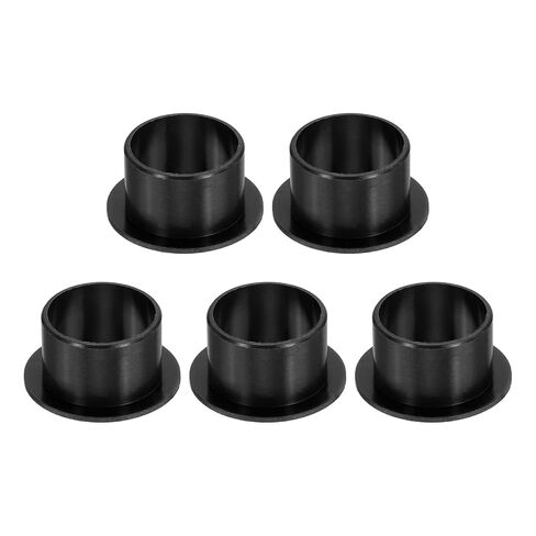 uxcell 8Pcs Flanged Sleeve Bearing, Plastic Bushing ID 20mm x OD 23mm x Length 21mm POM Bushing, Black in Saudi Arabia