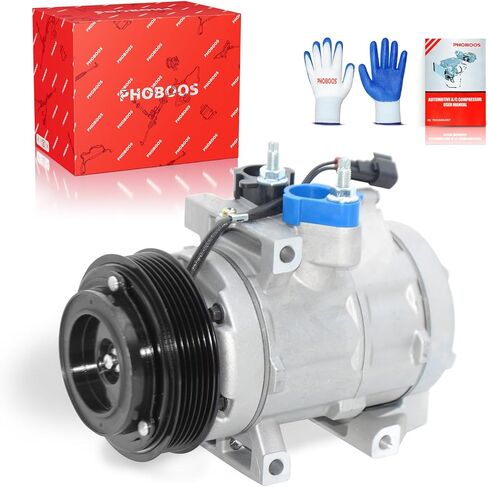 ضاغط تكييف الهواء PHOBOOS مع قابض متوافق مع Ford Explorer 2006-2010 4.0L، Explorer 2009-2010 4.6L وMercury Mountaineer 2006-2010 4.0L، المرجع. 67189، طراز FS20 [فقط للطرز ذات مكيف الهواء الخلفي] in Kuwait