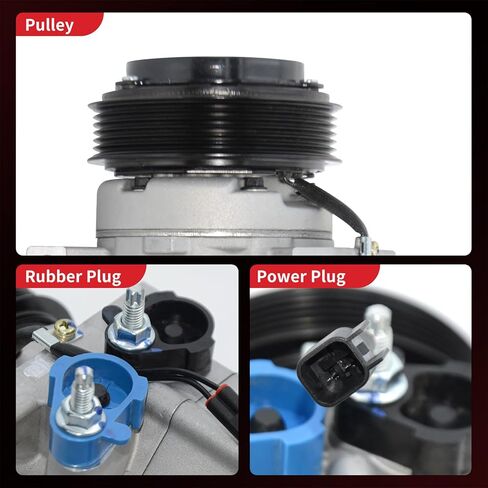 ضاغط تكييف الهواء PHOBOOS مع قابض متوافق مع Ford Explorer 2006-2010 4.0L، Explorer 2009-2010 4.6L وMercury Mountaineer 2006-2010 4.0L، المرجع. 67189، طراز FS20 [فقط للطرز ذات مكيف الهواء الخلفي] in Kuwait