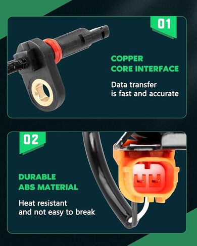 SCITOO 2 pcs Front Left Right ABS Wheel Speed Sensors Fit for 2002 2003 2004 2005 2006 for Honda CR-V ALS1086 ALS1098 in Kuwait